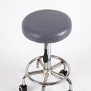 New Elastic PU Leather Round Stool Chair Cover Waterproof Pump Chair Protector Bar Beauty Salon Small Round Seat Cushion Sleeve