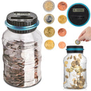 1.5L Piggy Bank Counter Coin Electronic Digital LCD Counting Coin Money Saving Box For EURO Money Jar Coins Storage Box