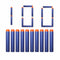 100pcs For Nerf Bullets EVA Soft Hollow Hole Head 7.2cm Refill Bullet Darts for Nerf Toy Gun Accessories for Nerf Blasters