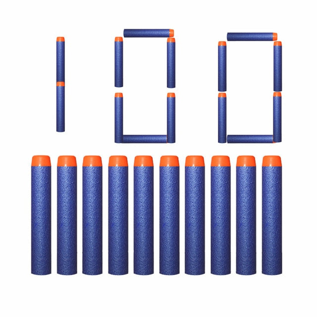 100pcs For Nerf Bullets EVA Soft Hollow Hole Head 7.2cm Refill Bullet Darts for Nerf Toy Gun Accessories for Nerf Blasters