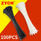 100PCS   Nylon Cable Tie  Self Locking White Black  Cable Wire Zip Ties3 * 60/80/100/120/150/200mm