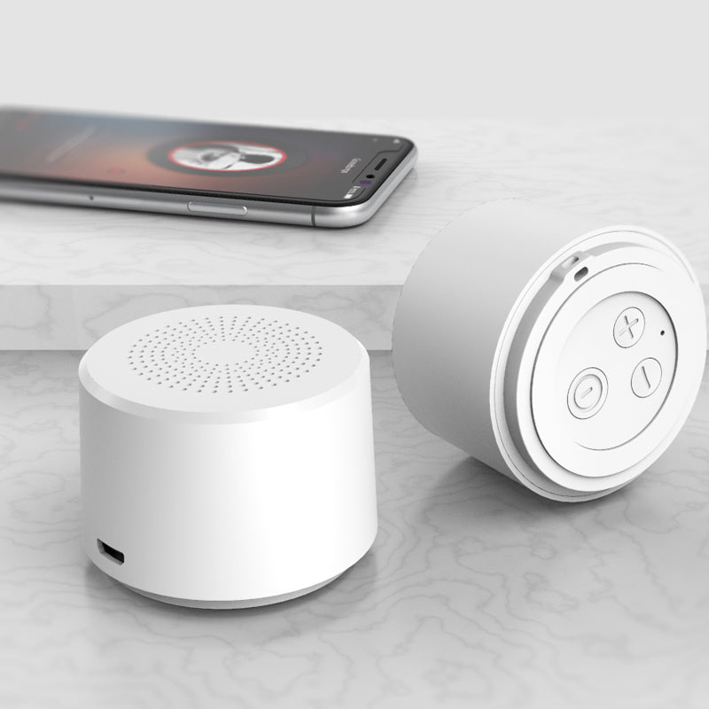 2019 Round Portable Mini Wireless Bluetooth Speaker Subwoofer Smart Voice Control Portable Bluetooth Speaker 5.0