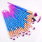 FLD 20Pcs Professional Eyelash Makeup Brushes Set Eye Shadow Brush Eyebrow Brush Foundation Mascara Brushes Cosmetic Tools Kits