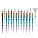 20Pcs Diamond Makeup Brushes Set Beauty Make Up Brush Tool Cosmetic Powder Foundation Blending Eye Shadow Eyebrow Eyelash Brush
