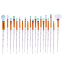 20Pcs Diamond Makeup Brushes Set Beauty Make Up Brush Tool Cosmetic Powder Foundation Blending Eye Shadow Eyebrow Eyelash Brush