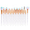 20Pcs Diamond Makeup Brushes Set Beauty Make Up Brush Tool Cosmetic Powder Foundation Blending Eye Shadow Eyebrow Eyelash Brush