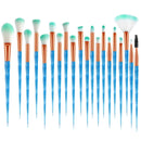 20Pcs Diamond Makeup Brushes Set Beauty Make Up Brush Tool Cosmetic Powder Foundation Blending Eye Shadow Eyebrow Eyelash Brush