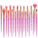 20Pcs Diamond Makeup Brushes Set Beauty Make Up Brush Tool Cosmetic Powder Foundation Blending Eye Shadow Eyebrow Eyelash Brush