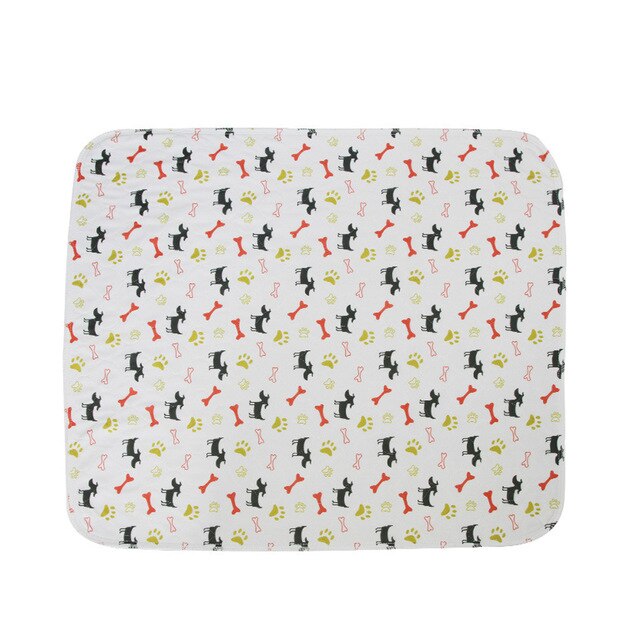 Dog Pad Three-layer Waterproof PVC Diapers Blanket Cute Pattern Water Absorption Pet Cat Urine Mat Reusable Pee Mattress Cushion