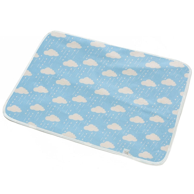 Dog Pad Three-layer Waterproof PVC Diapers Blanket Cute Pattern Water Absorption Pet Cat Urine Mat Reusable Pee Mattress Cushion