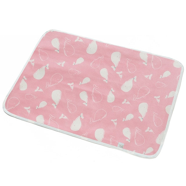Dog Pad Three-layer Waterproof PVC Diapers Blanket Cute Pattern Water Absorption Pet Cat Urine Mat Reusable Pee Mattress Cushion