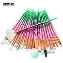 MAANGE 20Pcs Diamond Makeup Brushes Set Powder Foundation Blush Blending Eye shadow Lip Cosmetic Beauty Make Up Brush Tool Kit